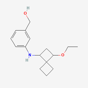molecular formula C16H23NO2 B7590062 [3-[(3-Ethoxyspiro[3.3]heptan-1-yl)amino]phenyl]methanol 