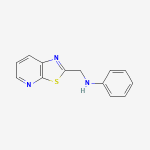 molecular formula C13H11N3S B7590116 N-([1,3]thiazolo[5,4-b]pyridin-2-ylmethyl)aniline 