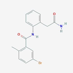 molecular formula C16H15BrN2O2 B7590118 N-[2-(2-amino-2-oxoethyl)phenyl]-5-bromo-2-methylbenzamide 