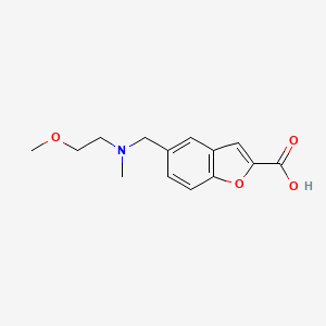 molecular formula C14H17NO4 B7590137 5-[[2-Methoxyethyl(methyl)amino]methyl]-1-benzofuran-2-carboxylic acid 