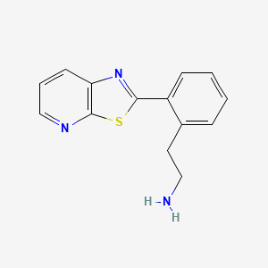 molecular formula C14H13N3S B7590140 2-[2-([1,3]Thiazolo[5,4-b]pyridin-2-yl)phenyl]ethanamine 