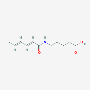 molecular formula C11H17NO3 B7590157 5-[[(2E,4E)-hexa-2,4-dienoyl]amino]pentanoic acid 
