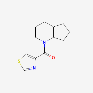 molecular formula C12H16N2OS B7590174 2,3,4,4a,5,6,7,7a-Octahydrocyclopenta[b]pyridin-1-yl(1,3-thiazol-4-yl)methanone 
