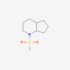 molecular formula C9H17NO2S B7590180 1-Methylsulfonyl-2,3,4,4a,5,6,7,7a-octahydrocyclopenta[b]pyridine 
