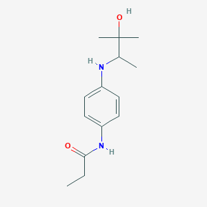 molecular formula C14H22N2O2 B7590213 N-[4-[(3-hydroxy-3-methylbutan-2-yl)amino]phenyl]propanamide 