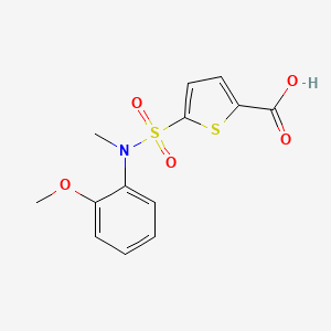 molecular formula C13H13NO5S2 B7590264 5-[(2-Methoxyphenyl)-methylsulfamoyl]thiophene-2-carboxylic acid 