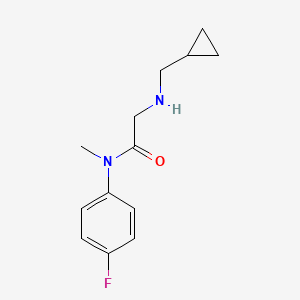 molecular formula C13H17FN2O B7590284 2-(cyclopropylmethylamino)-N-(4-fluorophenyl)-N-methylacetamide 