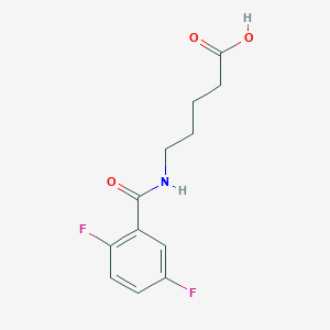 molecular formula C12H13F2NO3 B7590331 5-[(2,5-Difluorobenzoyl)amino]pentanoic acid 