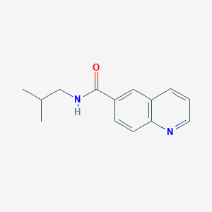 molecular formula C14H16N2O B7590385 N-(2-methylpropyl)quinoline-6-carboxamide 
