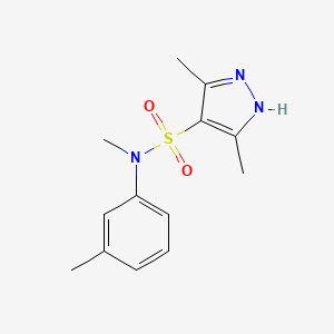N,3,5-trimethyl-N-(3-methylphenyl)-1H-pyrazole-4-sulfonamide