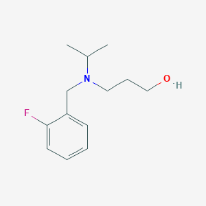 molecular formula C13H20FNO B7590406 3-[(2-Fluorophenyl)methyl-propan-2-ylamino]propan-1-ol 