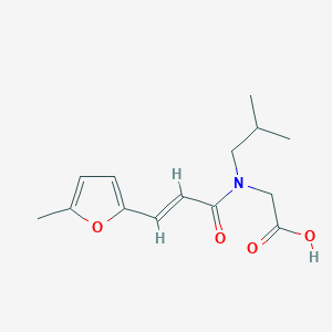 2-[[(E)-3-(5-methylfuran-2-yl)prop-2-enoyl]-(2-methylpropyl)amino]acetic acid