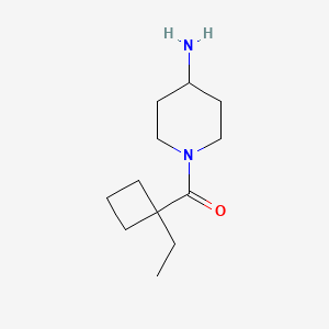 molecular formula C12H22N2O B7590447 (4-Aminopiperidin-1-yl)-(1-ethylcyclobutyl)methanone 