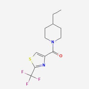(4-Ethylpiperidin-1-yl)-[2-(trifluoromethyl)-1,3-thiazol-4-yl]methanone