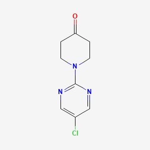 molecular formula C9H10ClN3O B7590473 1-(5-Chloropyrimidin-2-yl)piperidin-4-one 