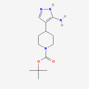 tert-Butyl 4-(3-amino-1H-pyrazol-4-yl)piperidine-1-carboxylate