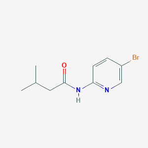molecular formula C10H13BrN2O B7590517 N-(5-bromopyridin-2-yl)-3-methylbutanamide 