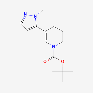 molecular formula C14H21N3O2 B7590525 tert-butyl 5-(1-methyl-1H-pyrazol-5-yl)-3,4-dihydropyridine-1(2H)-carboxylate 