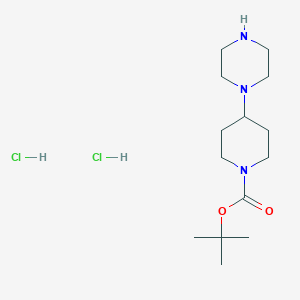 molecular formula C14H29Cl2N3O2 B7590535 tert-Butyl 4-(piperazin-1-yl)piperidine-1-carboxylate dihydrochloride 