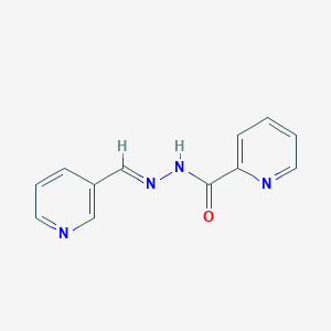 molecular formula C12H10N4O B7590593 N'-[(E)-pyridin-3-ylmethylidene]pyridine-2-carbohydrazide 