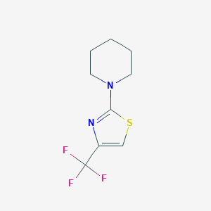 molecular formula C9H11F3N2S B7590599 2-Piperidin-1-yl-4-(trifluoromethyl)-1,3-thiazole 