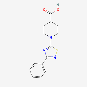 molecular formula C14H15N3O2S B7590610 1-(3-Phenyl-1,2,4-thiadiazol-5-yl)piperidine-4-carboxylic acid 