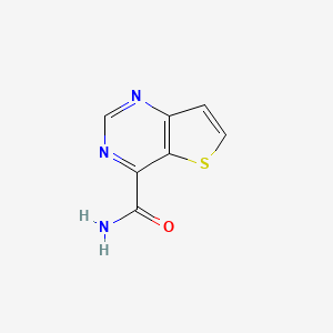 molecular formula C7H5N3OS B7590623 Thieno[3,2-d]pyrimidine-4-carboxamide 