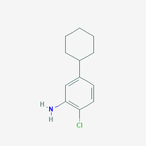molecular formula C12H16ClN B7590635 2-Chloro-5-cyclohexylaniline 