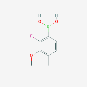 molecular formula C8H10BFO3 B7590647 2-Fluoro-3-methoxy-4-methylphenyl boronic acid 