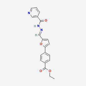 ethyl 4-[5-[(E)-(pyridine-3-carbonylhydrazinylidene)methyl]furan-2-yl]benzoate