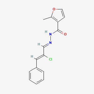 molecular formula C15H13ClN2O2 B7590667 N'-[(1E,2Z)-2-chloro-3-phenylprop-2-enylidene]-2-methyl-3-furohydrazide 