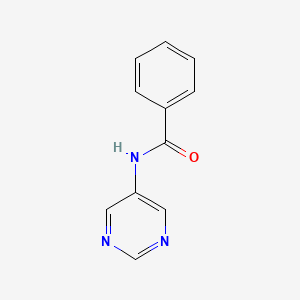 molecular formula C11H9N3O B7590671 N-(嘧啶-5-基)苯甲酰胺 