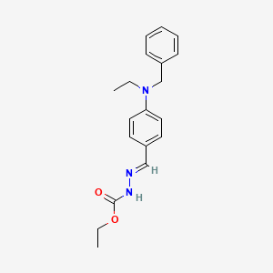 molecular formula C19H23N3O2 B7590694 ethyl N-[(E)-[4-[benzyl(ethyl)amino]phenyl]methylideneamino]carbamate 