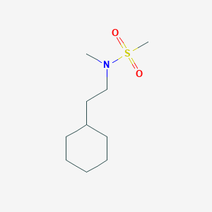 molecular formula C10H21NO2S B7590729 N-(2-cyclohexylethyl)-N-methylmethanesulfonamide 