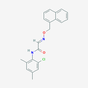 molecular formula C21H19ClN2O2 B7590756 (2E)-N-(2-chloro-4,6-dimethylphenyl)-2-(naphthalen-1-ylmethoxyimino)acetamide 