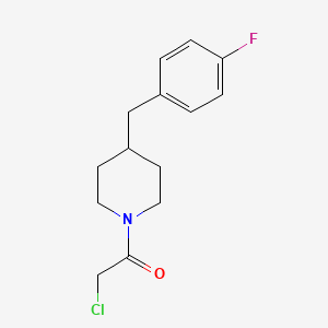 molecular formula C14H17ClFNO B7590772 2-Chloro-1-[4-(4-fluoro-benzyl)-piperidin-1-yl]-ethanone 