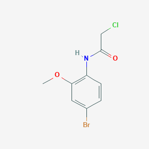 molecular formula C9H9BrClNO2 B7590788 N-(4-Bromo-2-methoxy-phenyl)-2-chloro-acetamide 