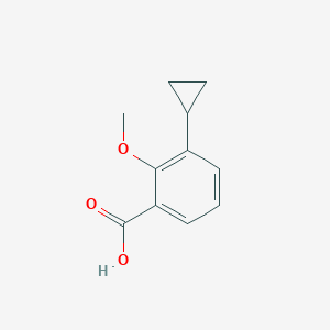 molecular formula C11H12O3 B7590790 3-Cyclopropyl-2-methoxybenzoic acid 