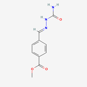 molecular formula C10H11N3O3 B7590796 methyl 4-[(E)-(carbamoylhydrazinylidene)methyl]benzoate 