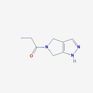 molecular formula C8H11N3O B7590831 1-(4,6-dihydro-1H-pyrrolo[3,4-c]pyrazol-5-yl)propan-1-one 