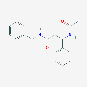 molecular formula C18H20N2O2 B7590836 3-acetamido-N-benzyl-3-phenylpropanamide 