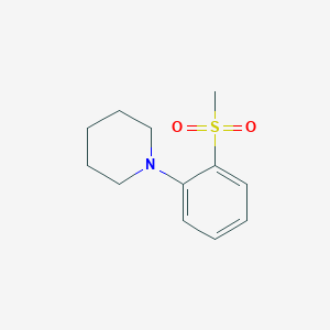 molecular formula C12H17NO2S B7590866 1-(2-Methylsulfonylphenyl)piperidine 