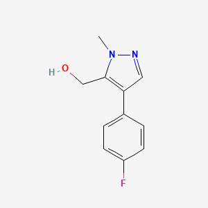 molecular formula C11H11FN2O B7590871 [4-(4-fluorophenyl)-1-methyl-1H-pyrazol-5-yl]methanol 