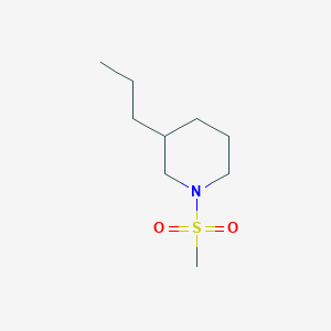 molecular formula C9H19NO2S B7590880 1-Methylsulfonyl-3-propylpiperidine 