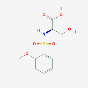 molecular formula C10H13NO6S B7590883 (2R)-3-hydroxy-2-[(2-methoxyphenyl)sulfonylamino]propanoic acid 