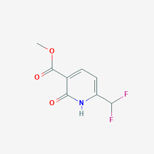 molecular formula C8H7F2NO3 B7590885 Methyl 6-(difluoromethyl)-2-oxo-1,2-dihydropyridine-3-carboxylate 
