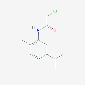 molecular formula C12H16ClNO B7590892 2-chloro-N-(5-isopropyl-2-methylphenyl)acetamide 