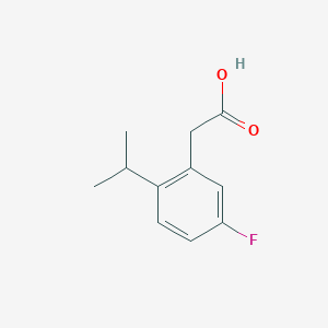 molecular formula C11H13FO2 B7590911 2-[5-Fluoro-2-(propan-2-yl)phenyl]acetic acid 