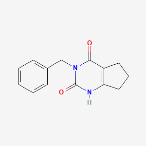 molecular formula C14H14N2O2 B7590914 3-benzyl-6,7-dihydro-1H-cyclopenta[d]pyrimidine-2,4(3H,5H)-dione 