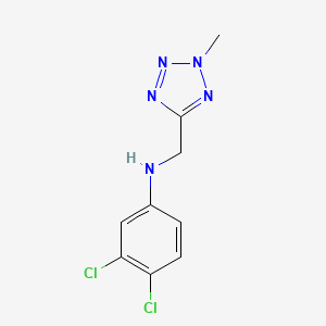 molecular formula C9H9Cl2N5 B7590930 3,4-dichloro-N-[(2-methyltetrazol-5-yl)methyl]aniline 